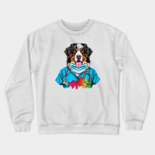 Bernese Mountain Medic Dog Crewneck Sweatshirt